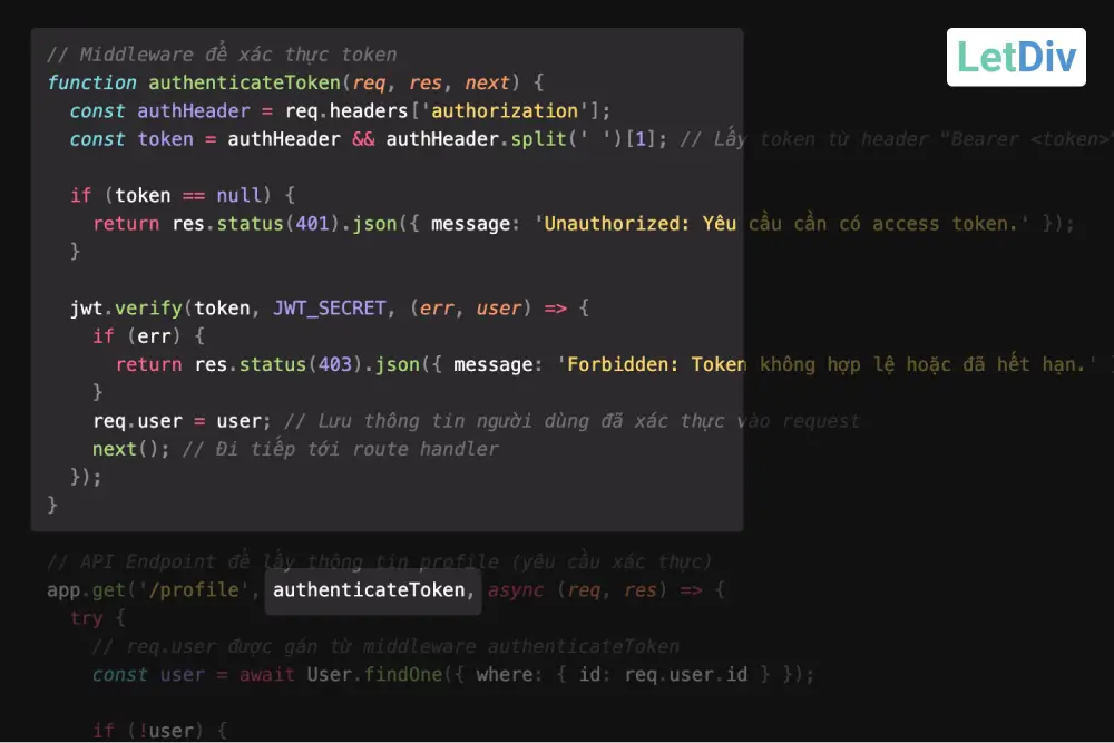 Middleware authentication