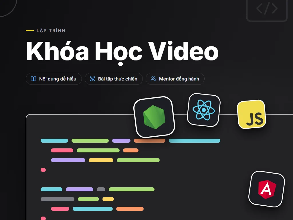 Banner khóa học lập trình video